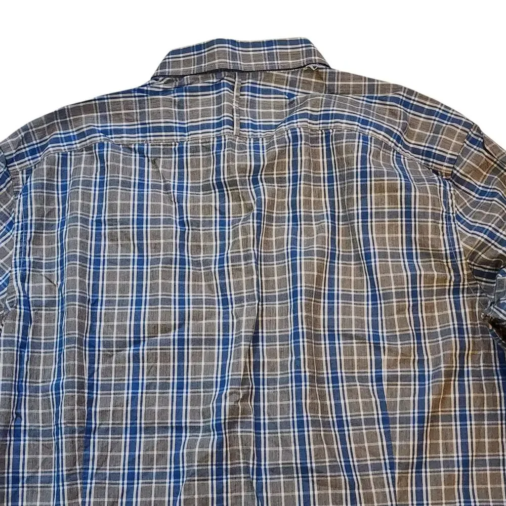 Banana Republic Mens Soft Wash Tailored Slim Fit Shirt Size XL Plaid Button Down
